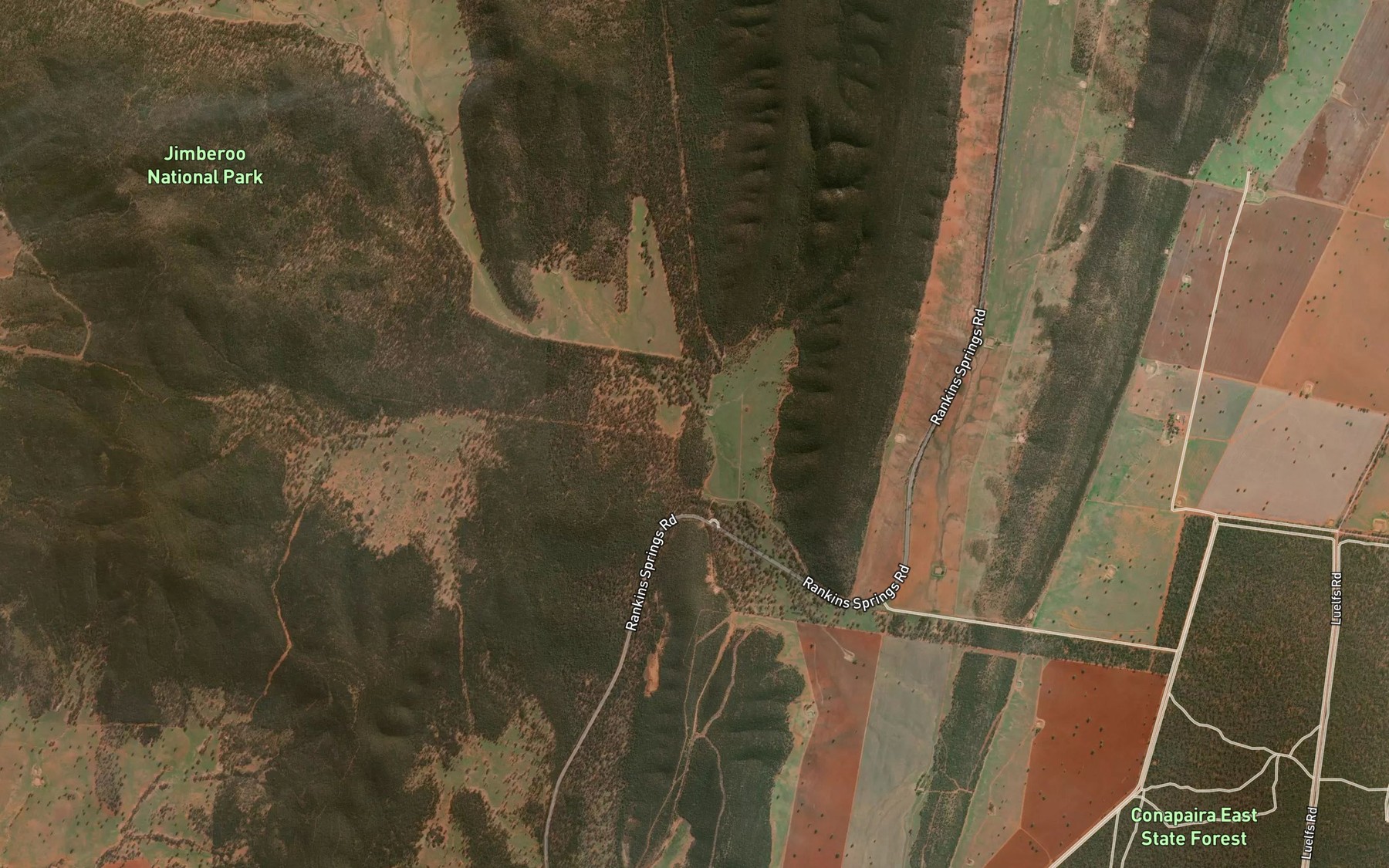 Satellite map of the Rankins Springs