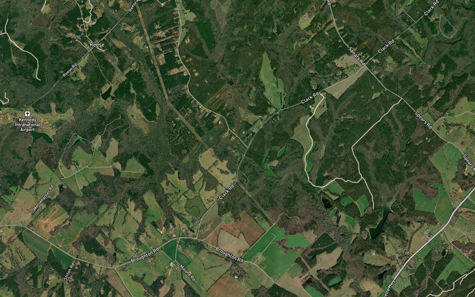 Satellite map of the Pole Creek