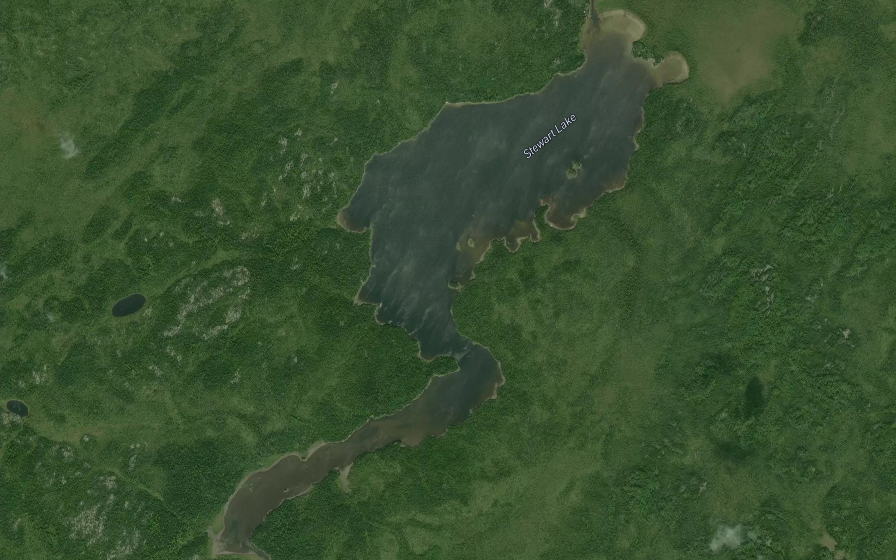Satellite map of the Stewart Lake