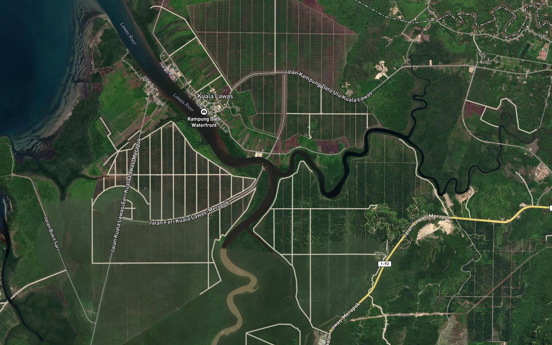 Satellite map of the Sungai Merapok