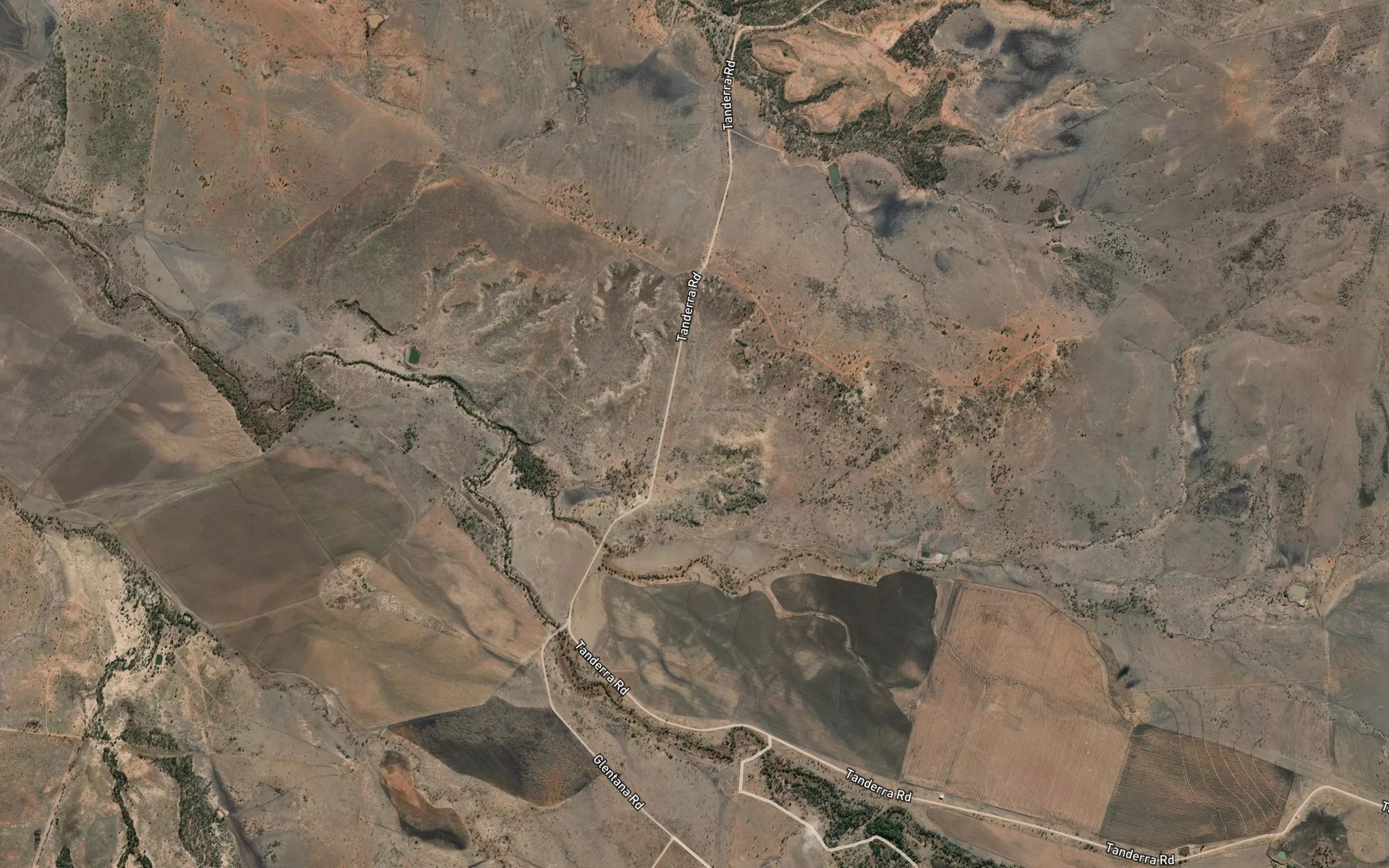 Satellite map of the Nardoo Creek