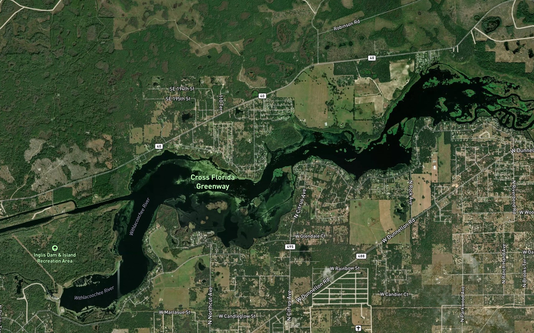 Satellite map of the Boat Ramp 116th Ave