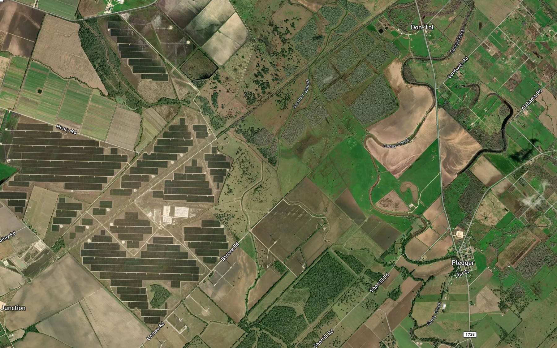 Satellite map of the Gardner Slough