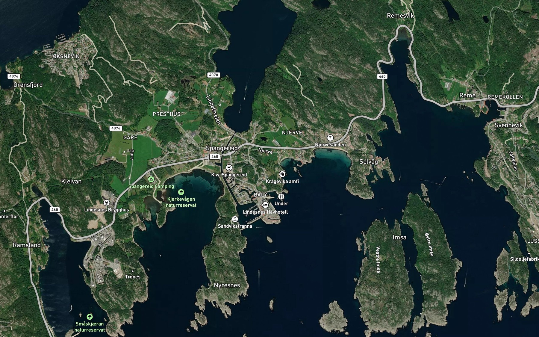 Satellite map of the Krakebekken