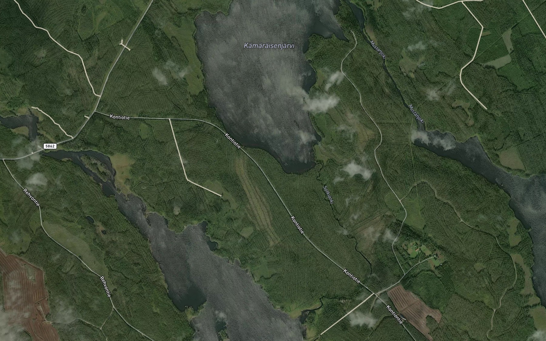 Satellite map of the Kamaraisenjarvi