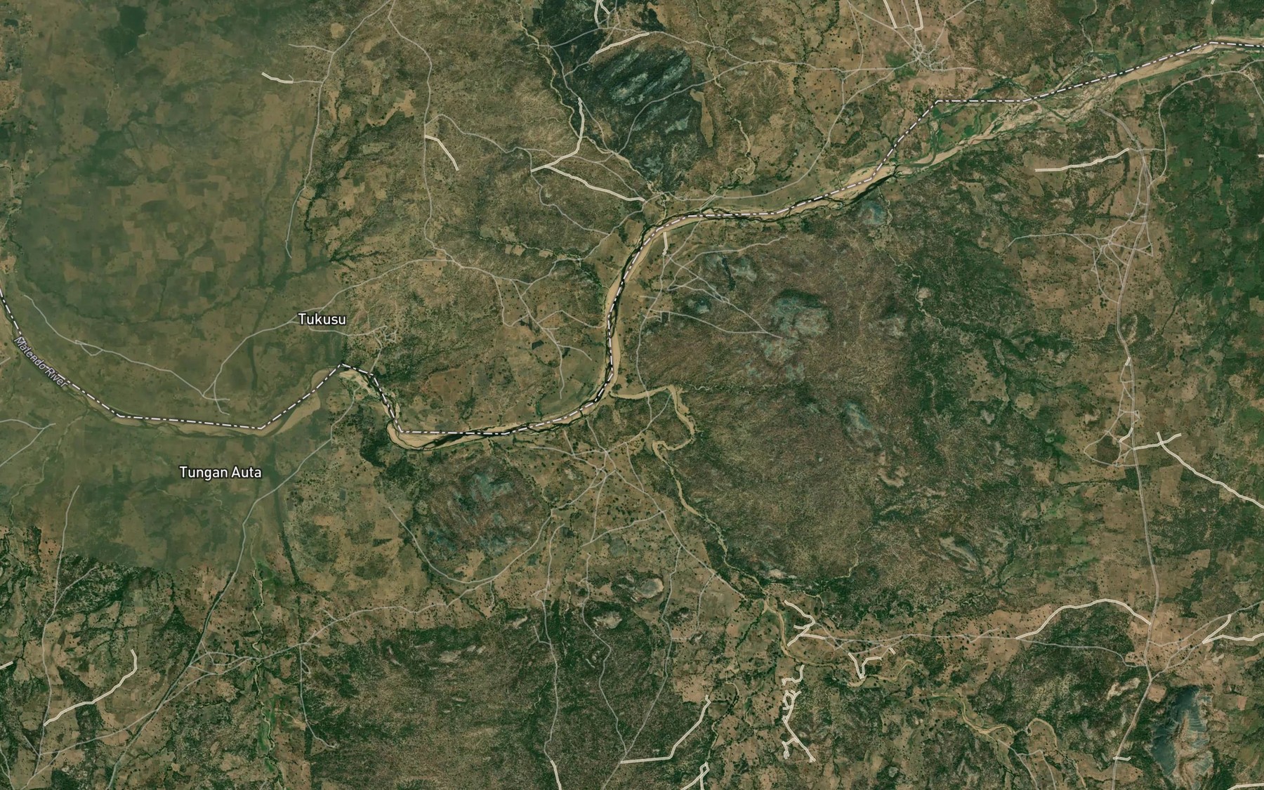 Satellite map of the River Arhu