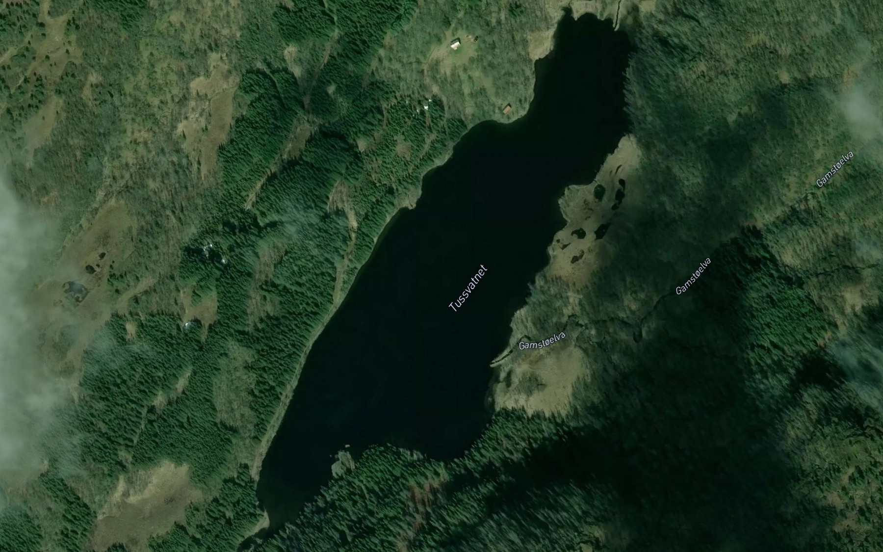 Satellite map of the Tussvatnet