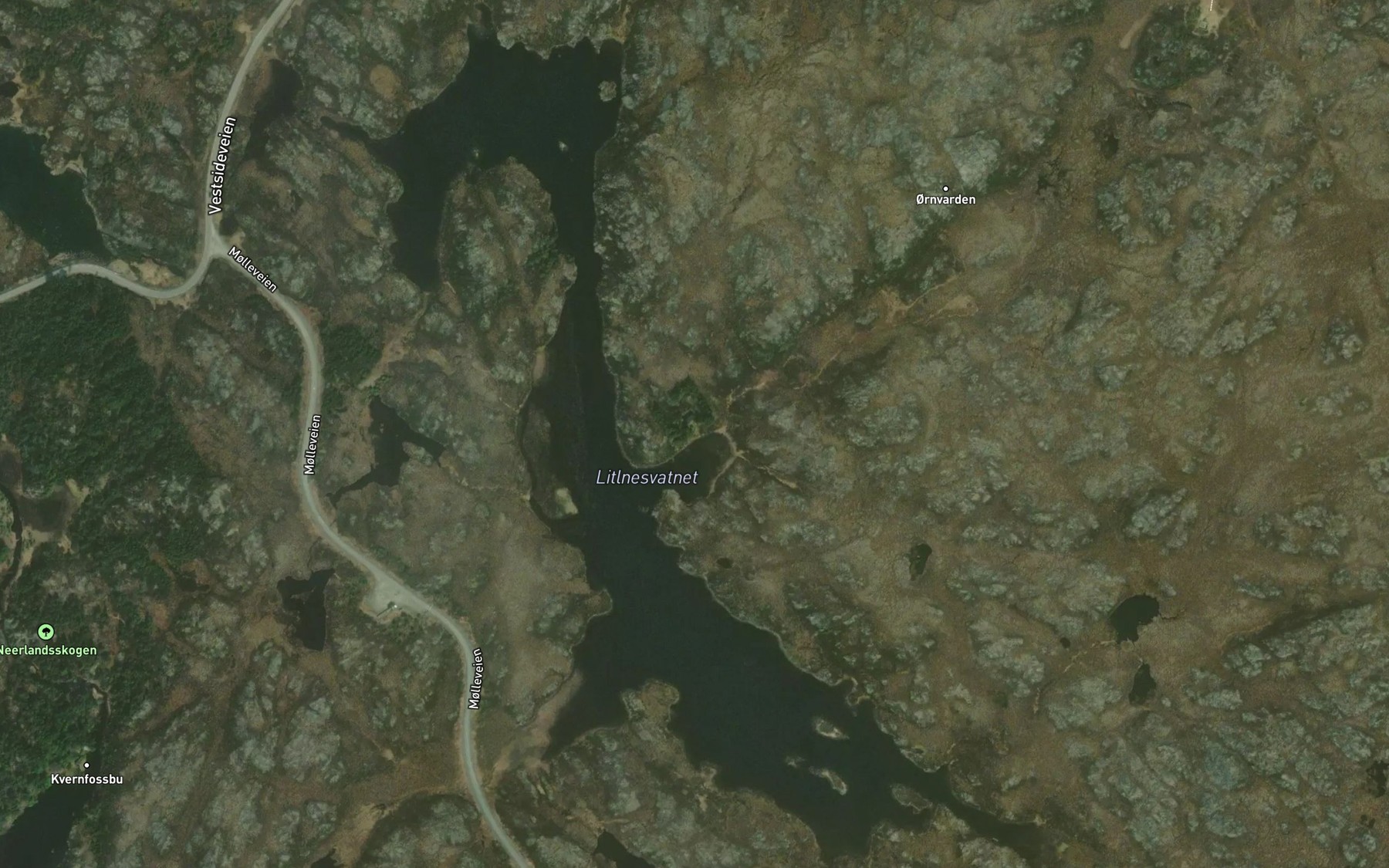 Satellite map of the Litlenesvatnet