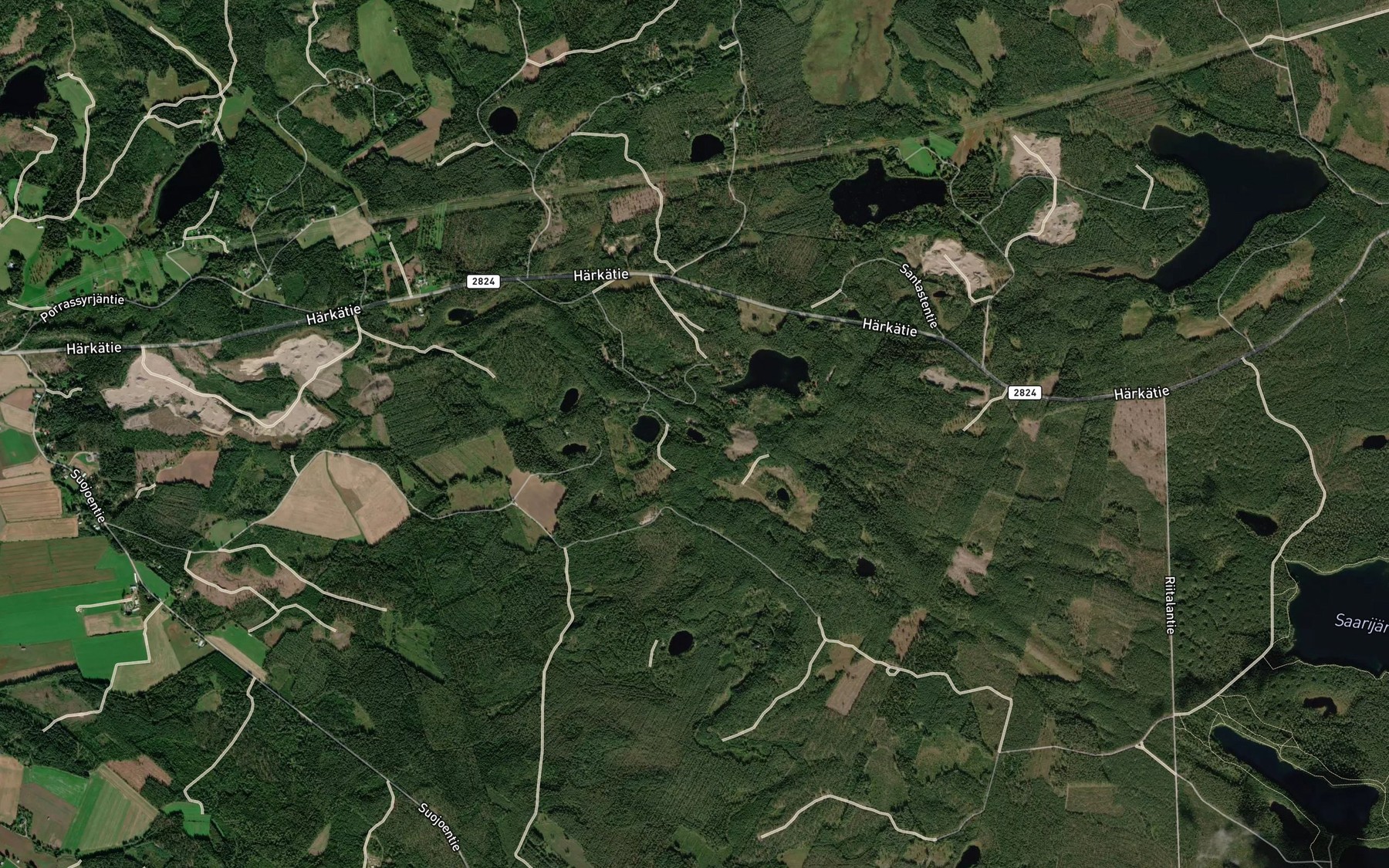 Satellite map of the Heinalammi