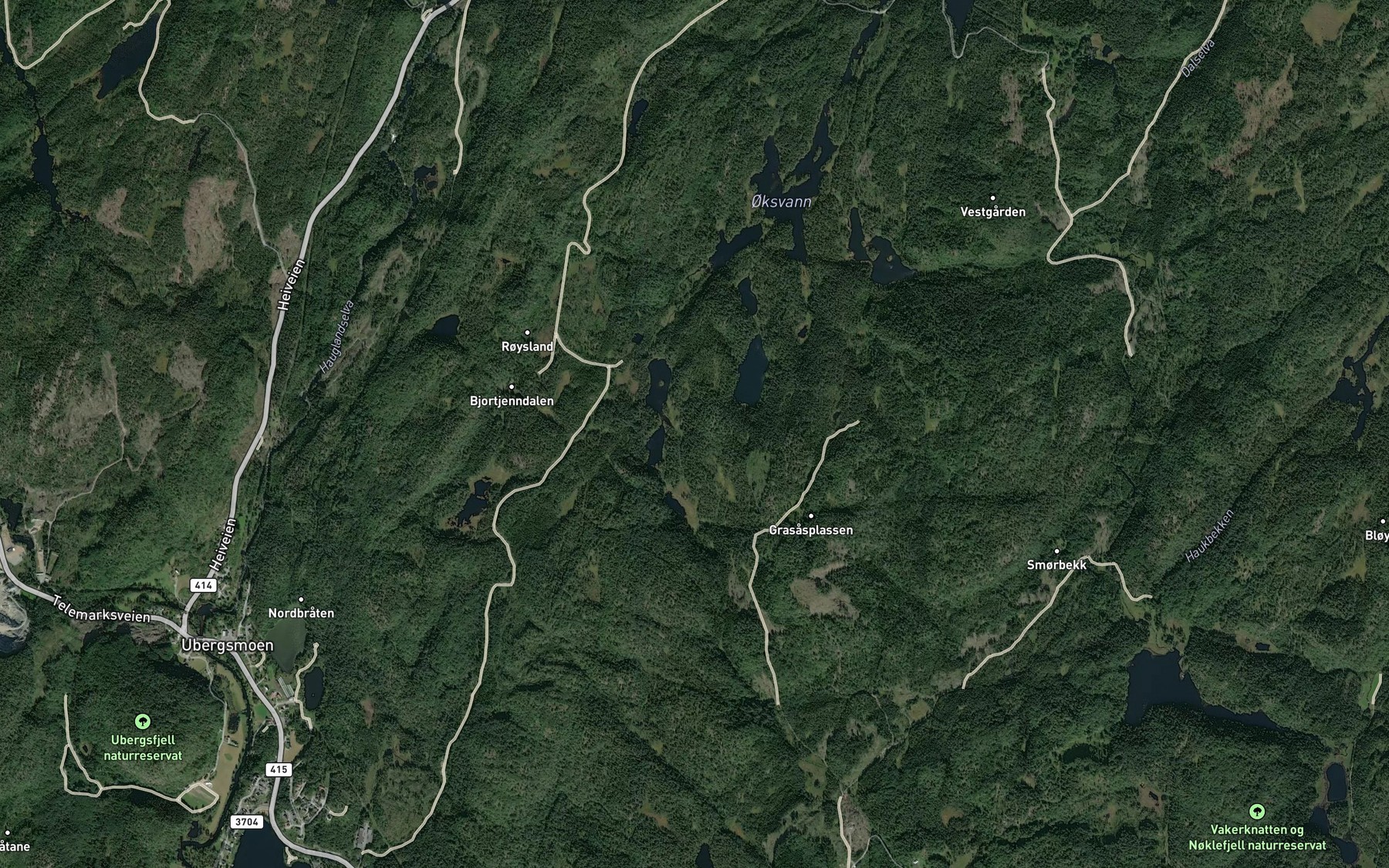Satellite map of the Solbutjernane