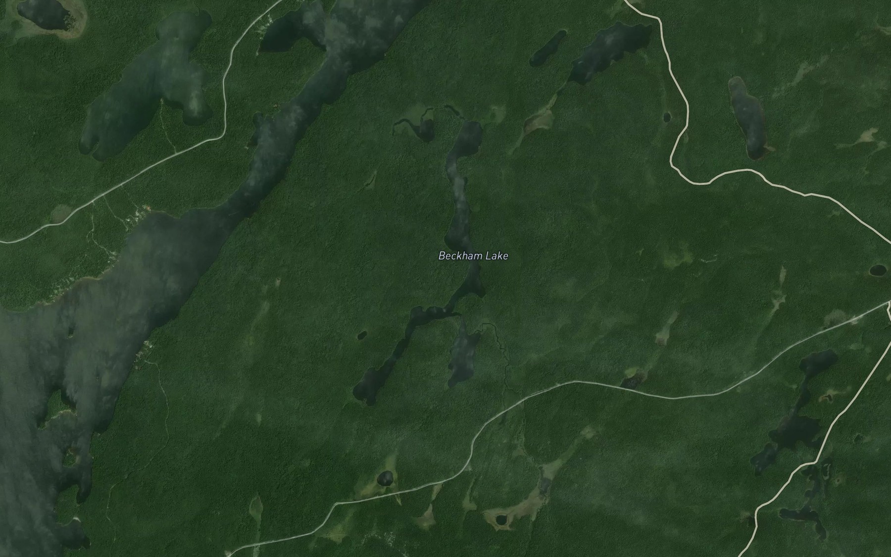 Satellite map of the Beckham Lake