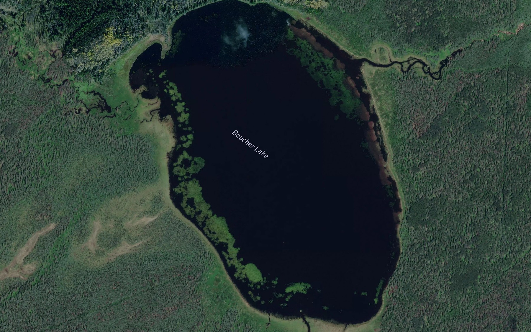 Satellite map of the Boucher Lake