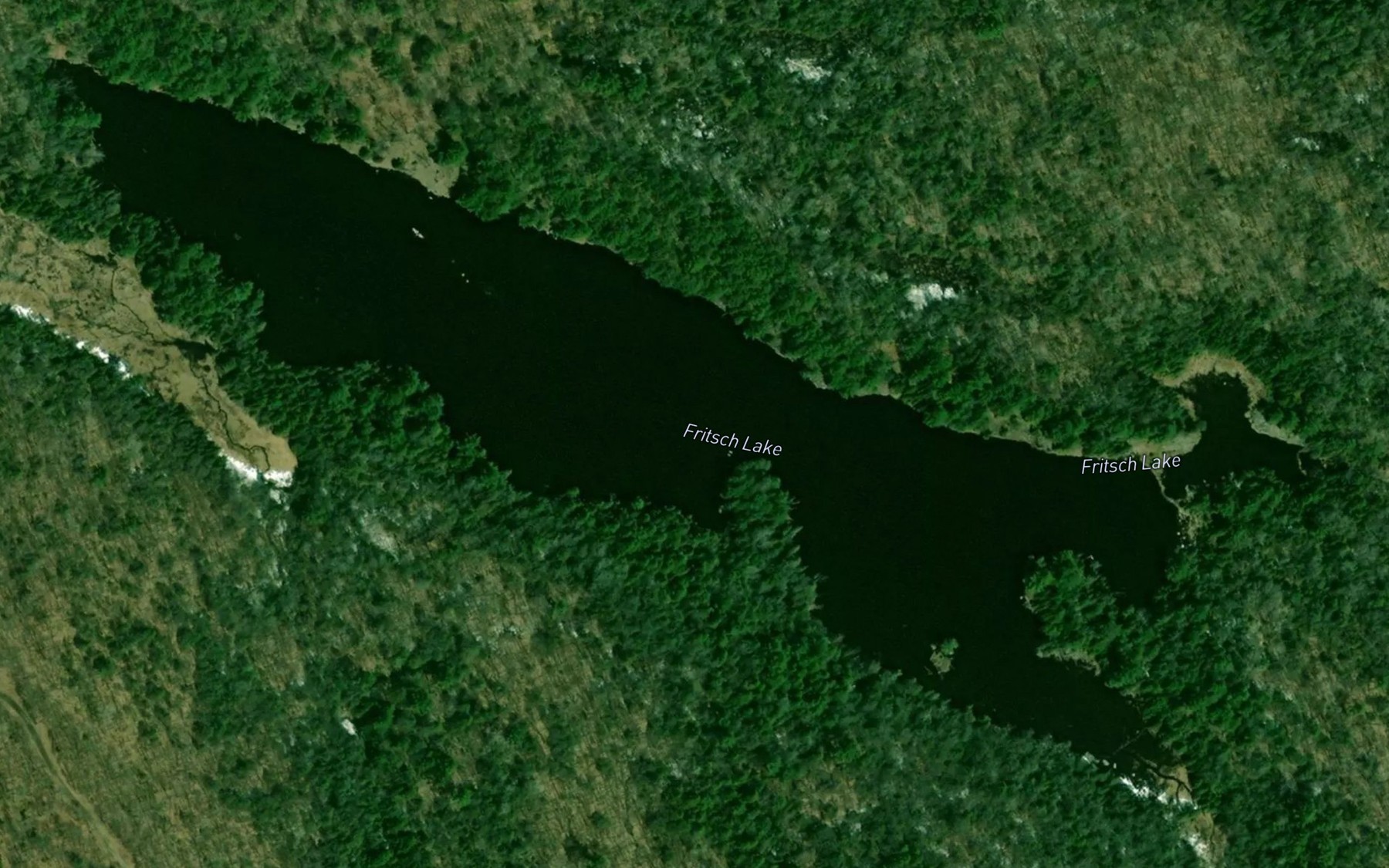 Satellite map of the Fritsch Lake