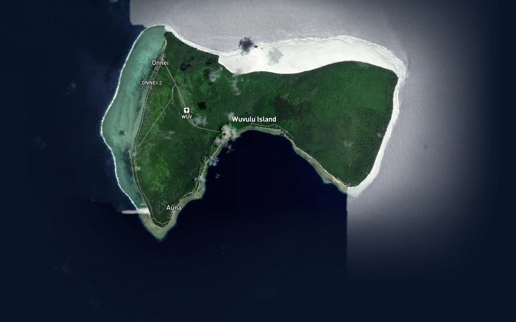 Satellite map of the Maloe Bay