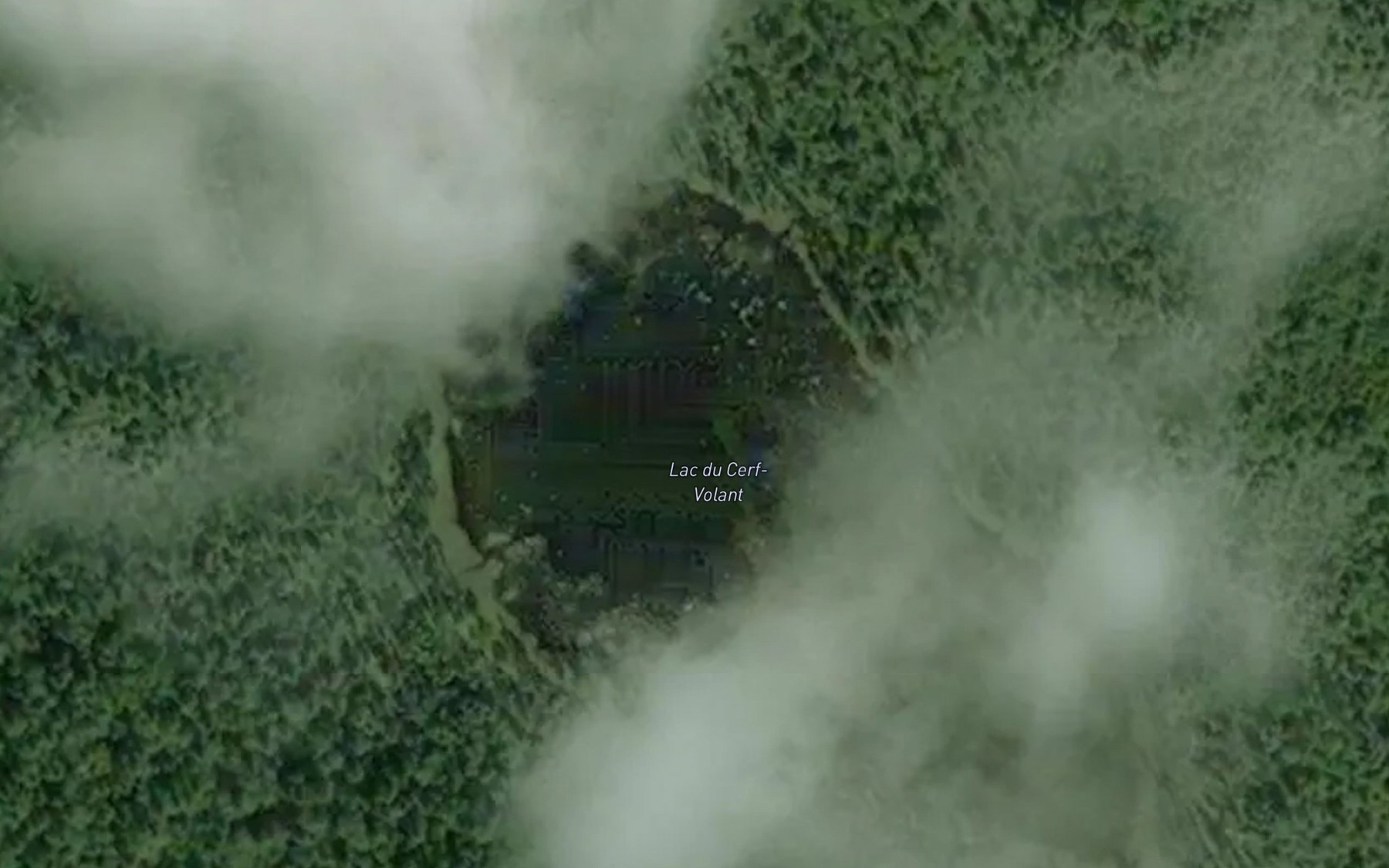 Satellite map of the Lac du Cerf-Volant