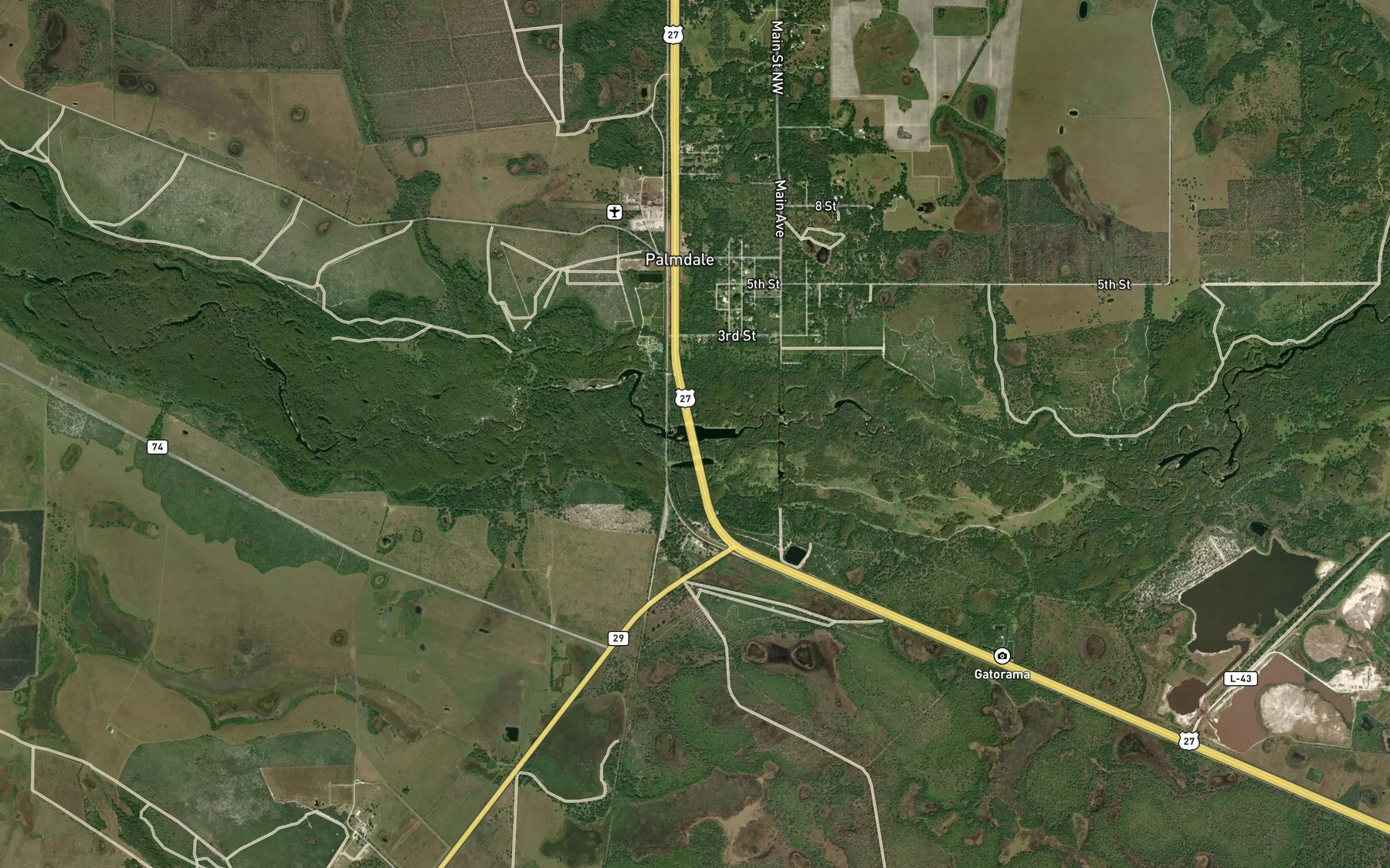 Satellite map of the Picnic Lake