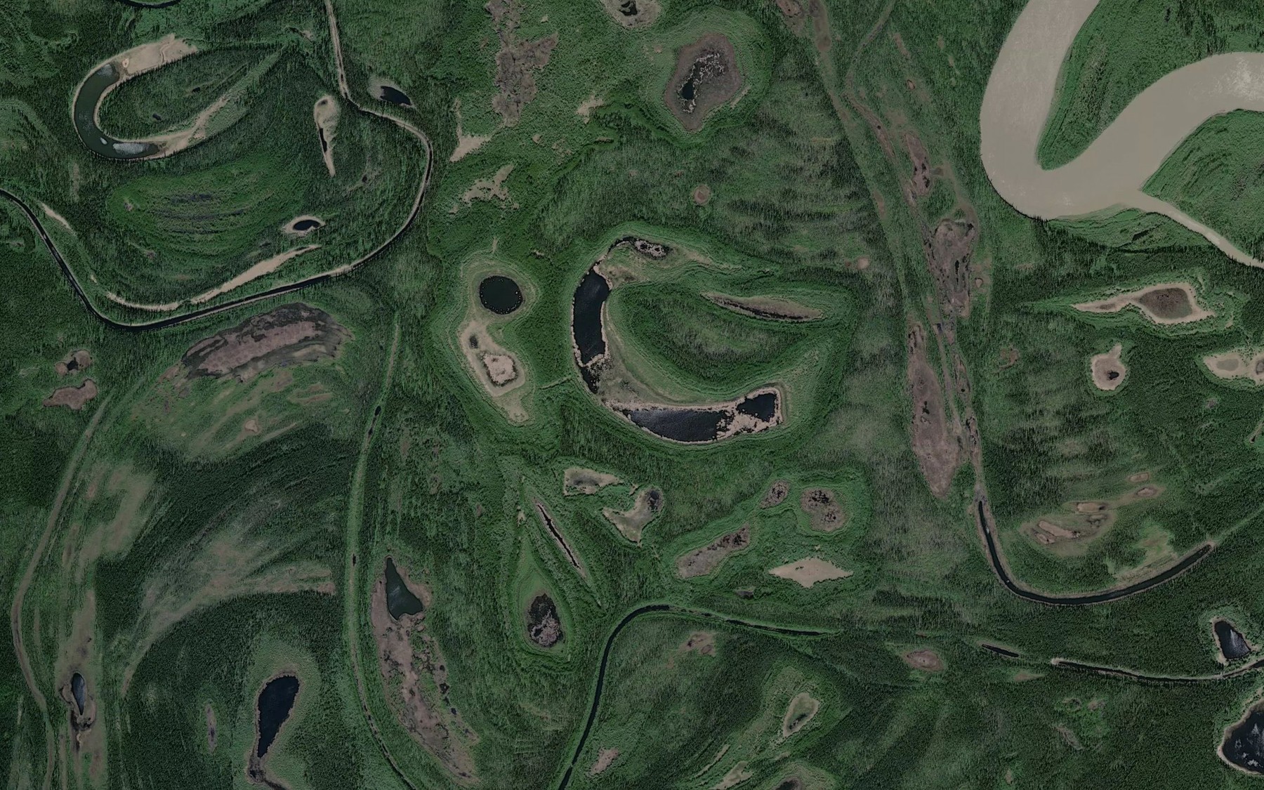Satellite map of the Island Lake