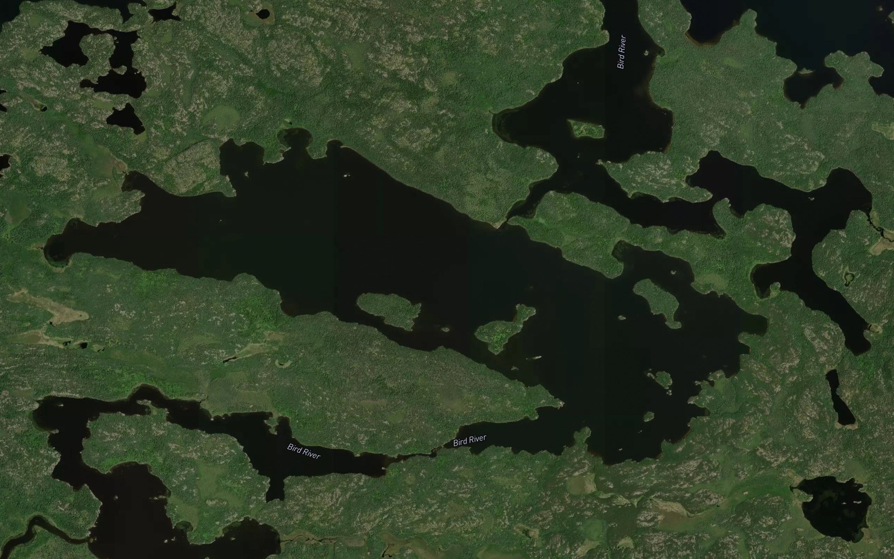 Satellite map of the Chase Lake