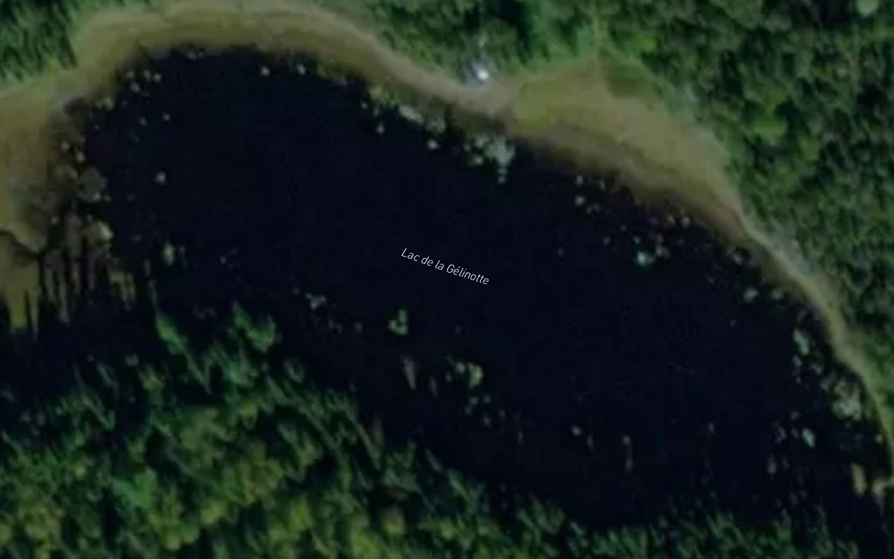 Satellite map of the Lac de la Gelinotte