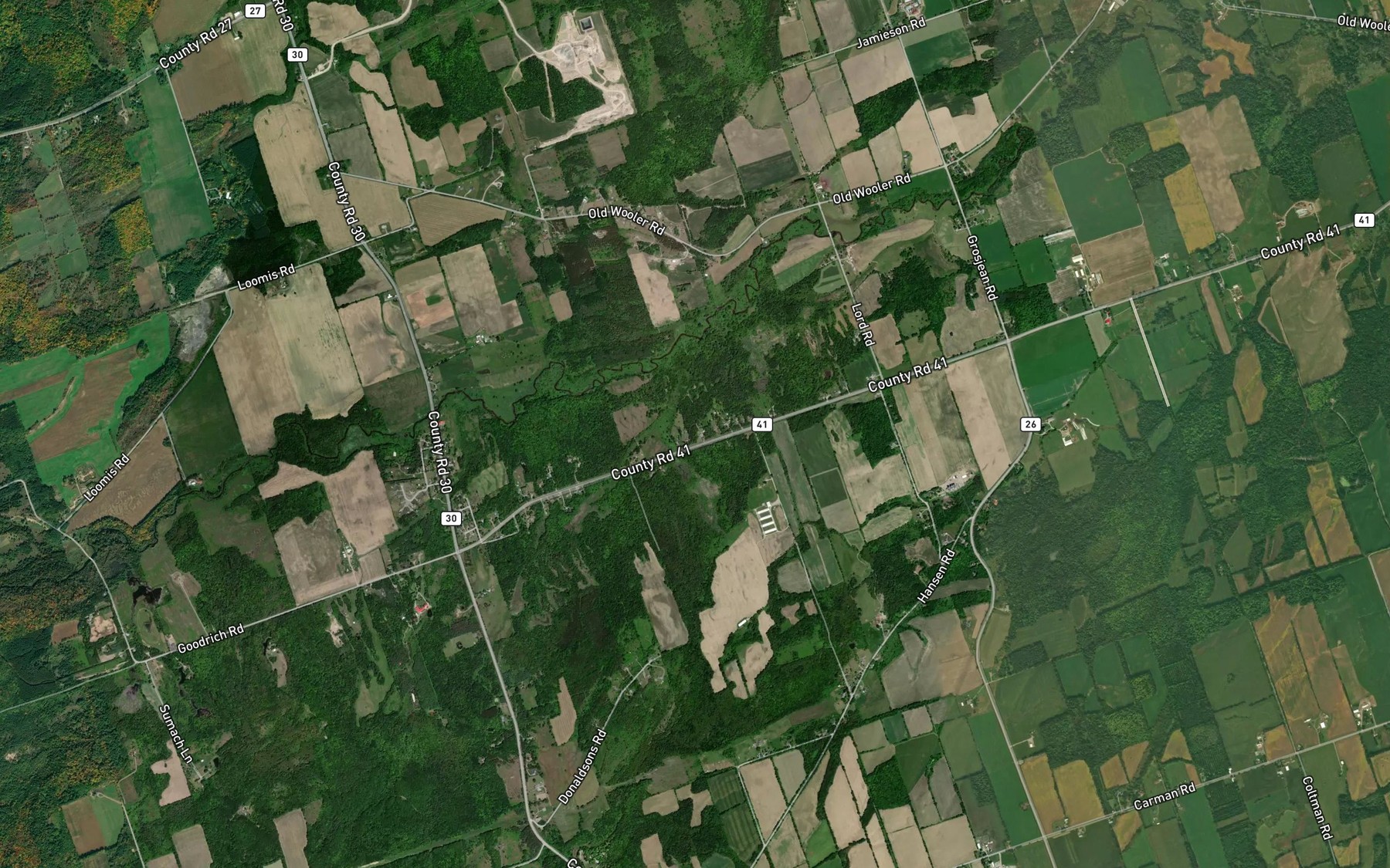 Satellite map of the Breakaway Creek