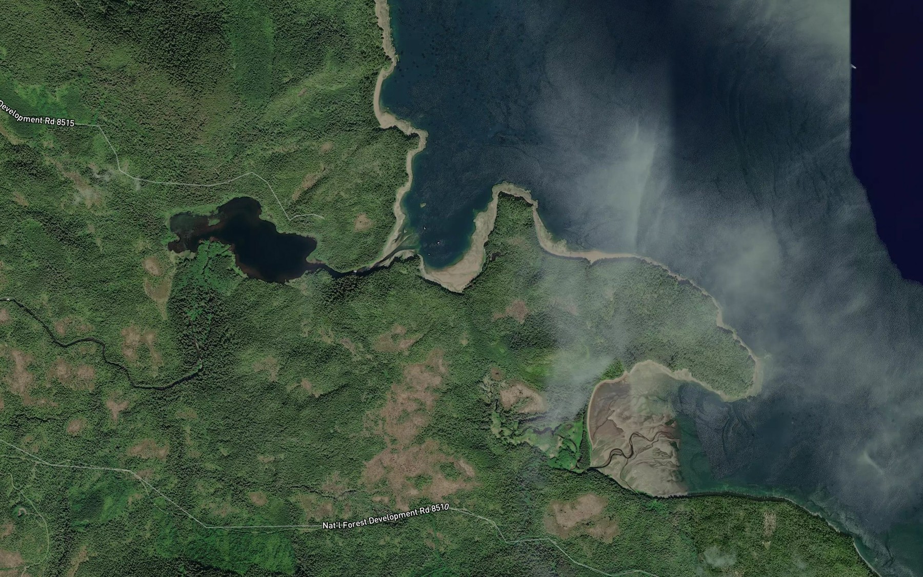Satellite map of the Small Creek