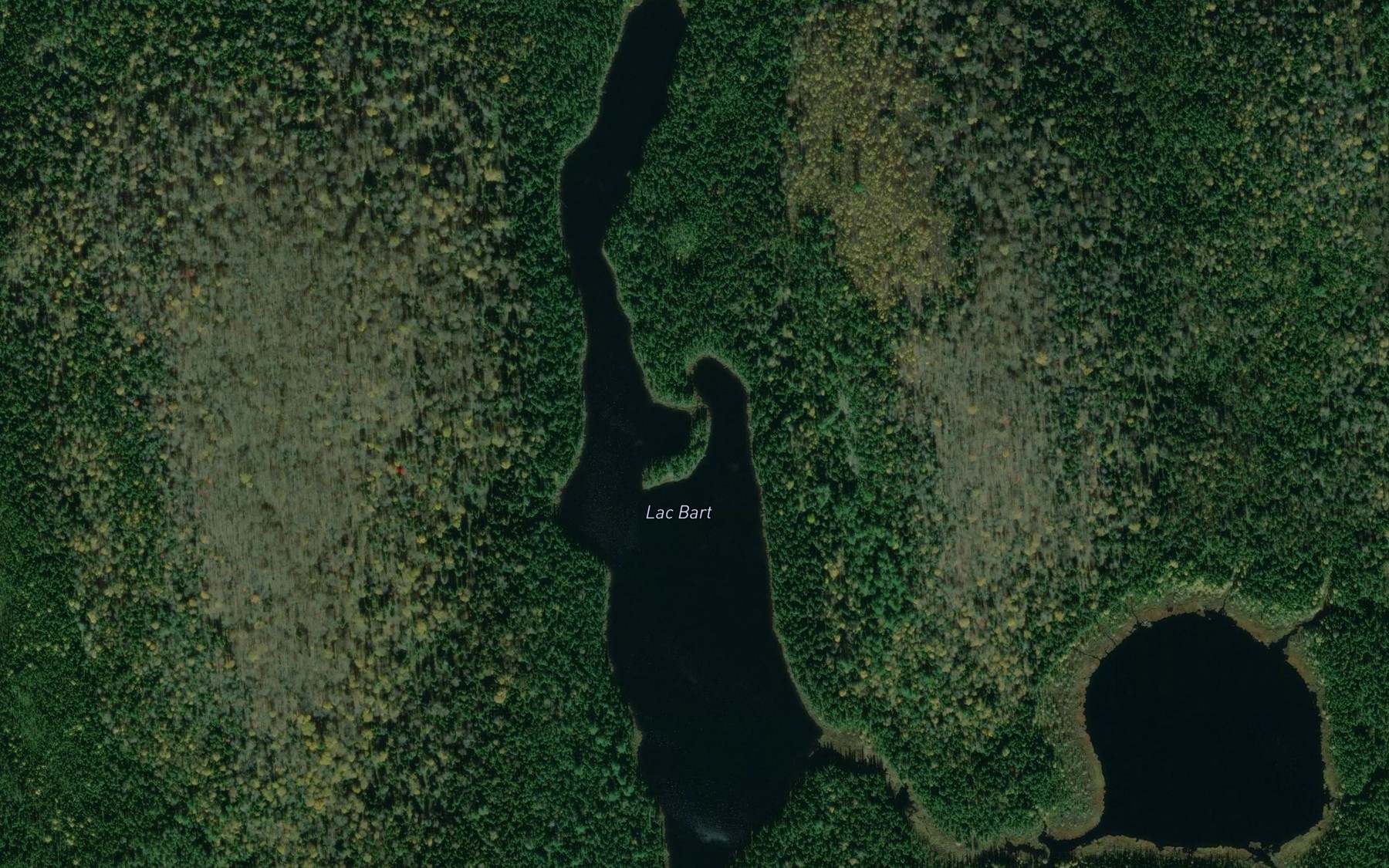 Satellite map of the Lac Bart
