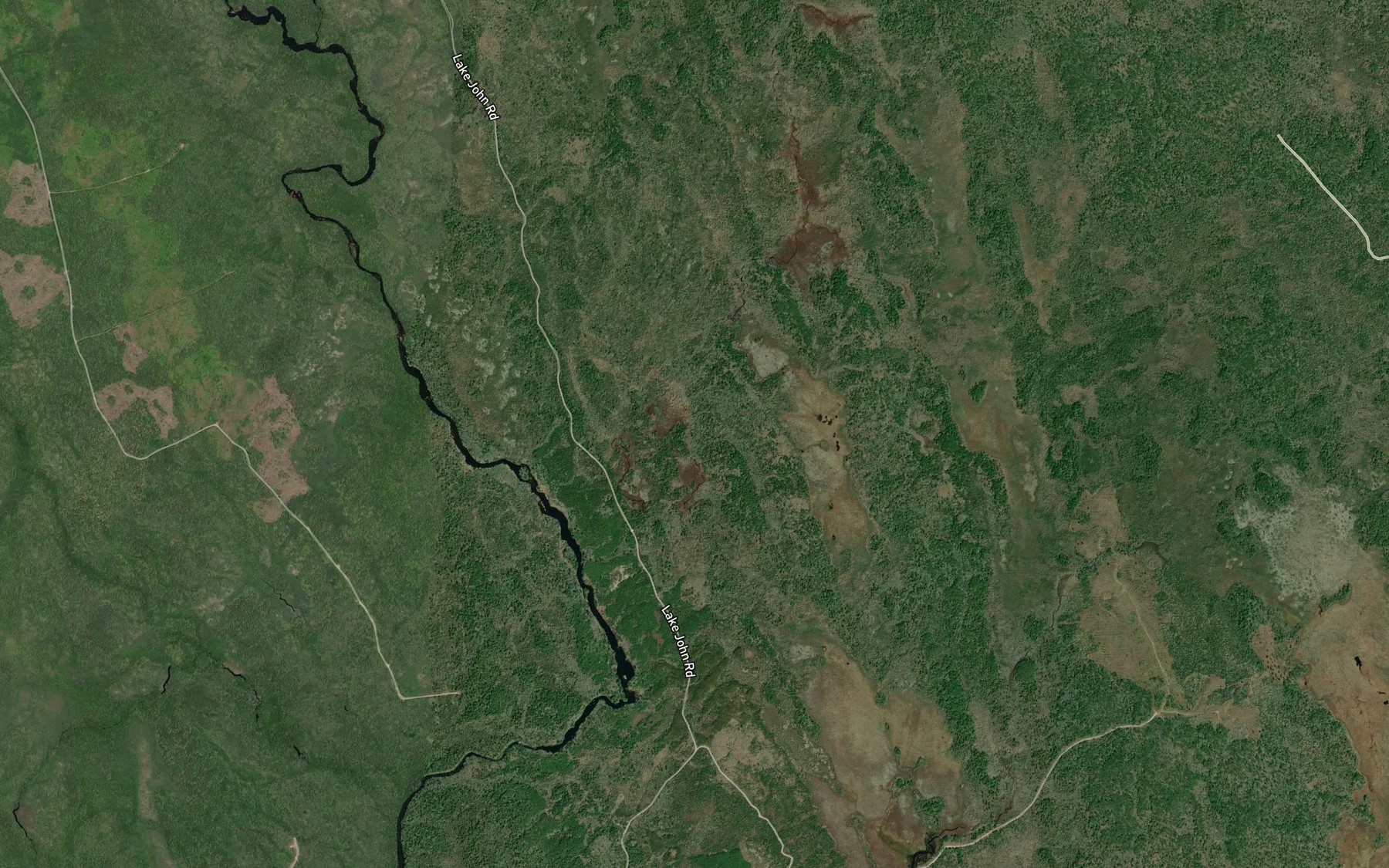 Satellite map of the Six Mile Brook