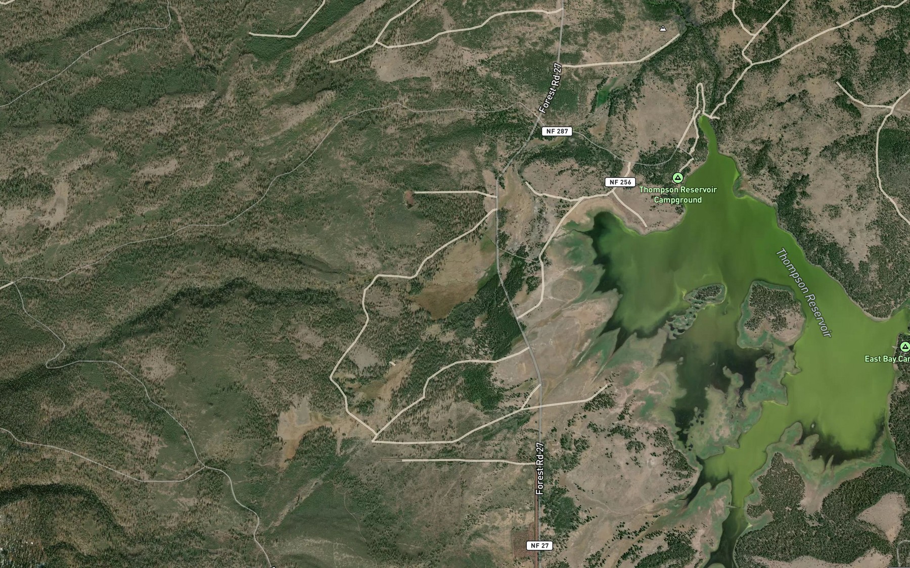 Satellite map of the Strawberry Creek