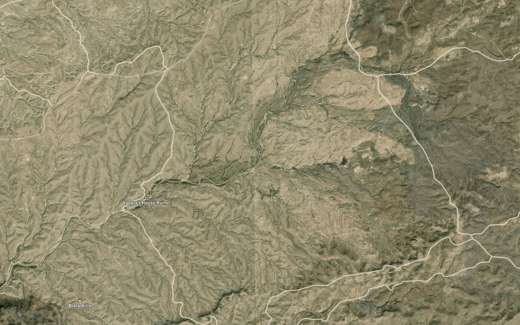 Satellite map of the Holguin Creek