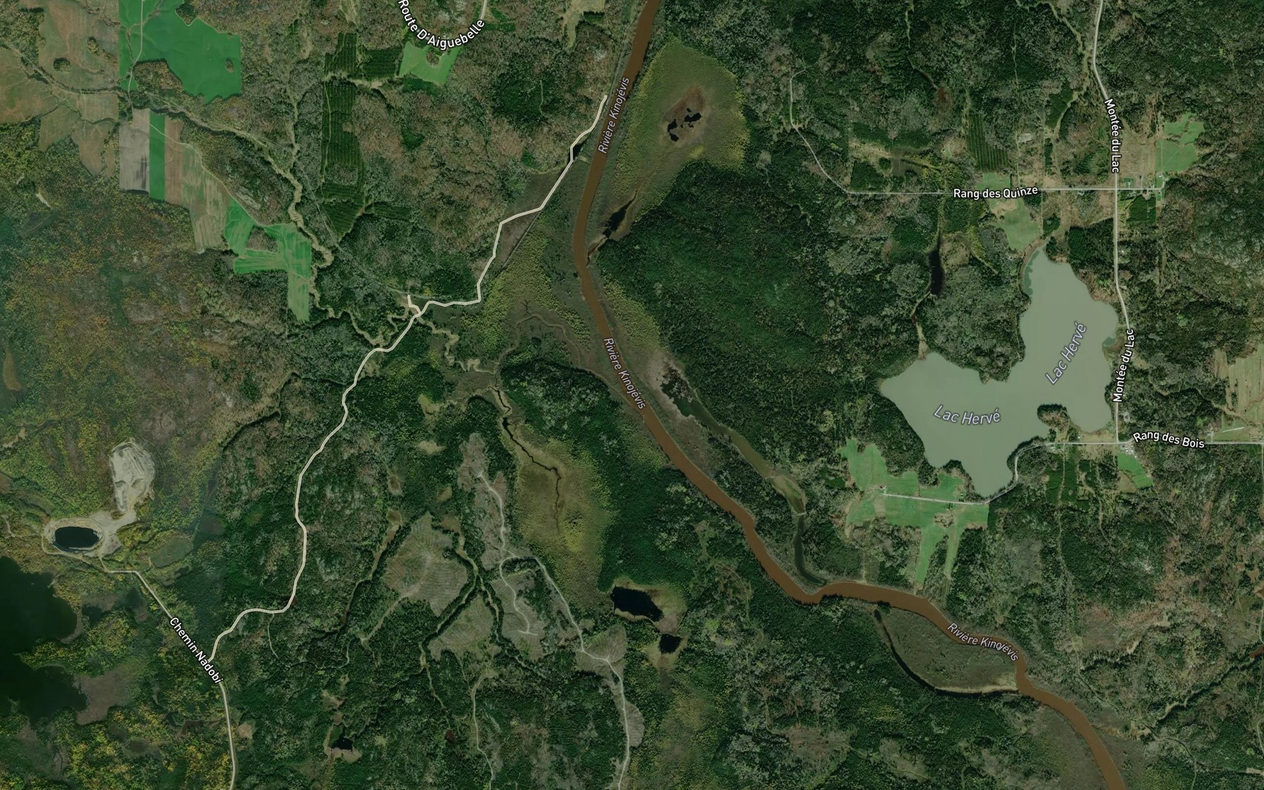 Satellite map of the Ruisseau Regimbald