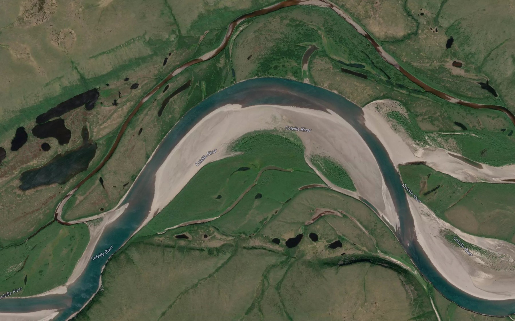 Satellite map of the Kakvuiyat Bend