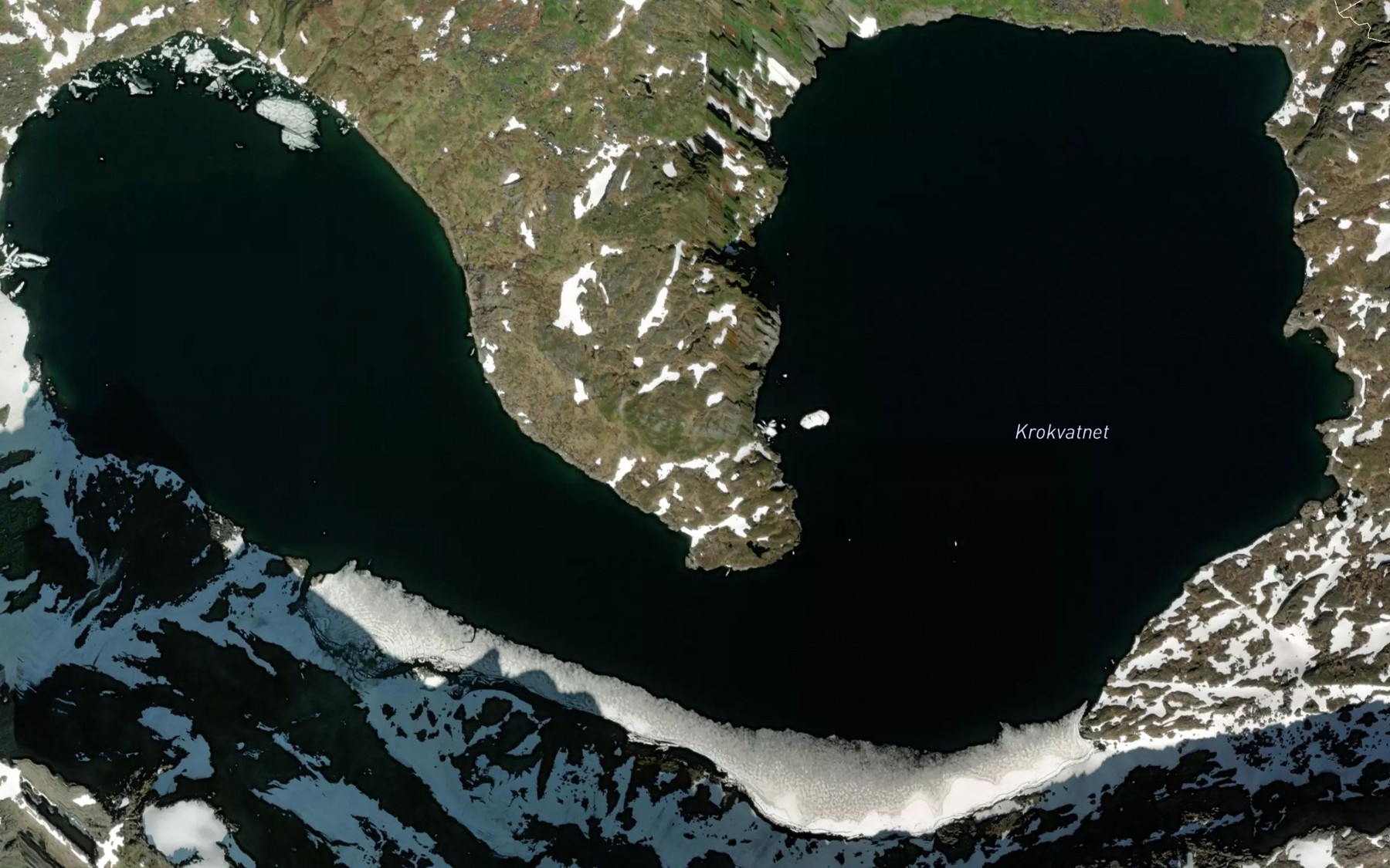 Satellite map of the Krokvatnet