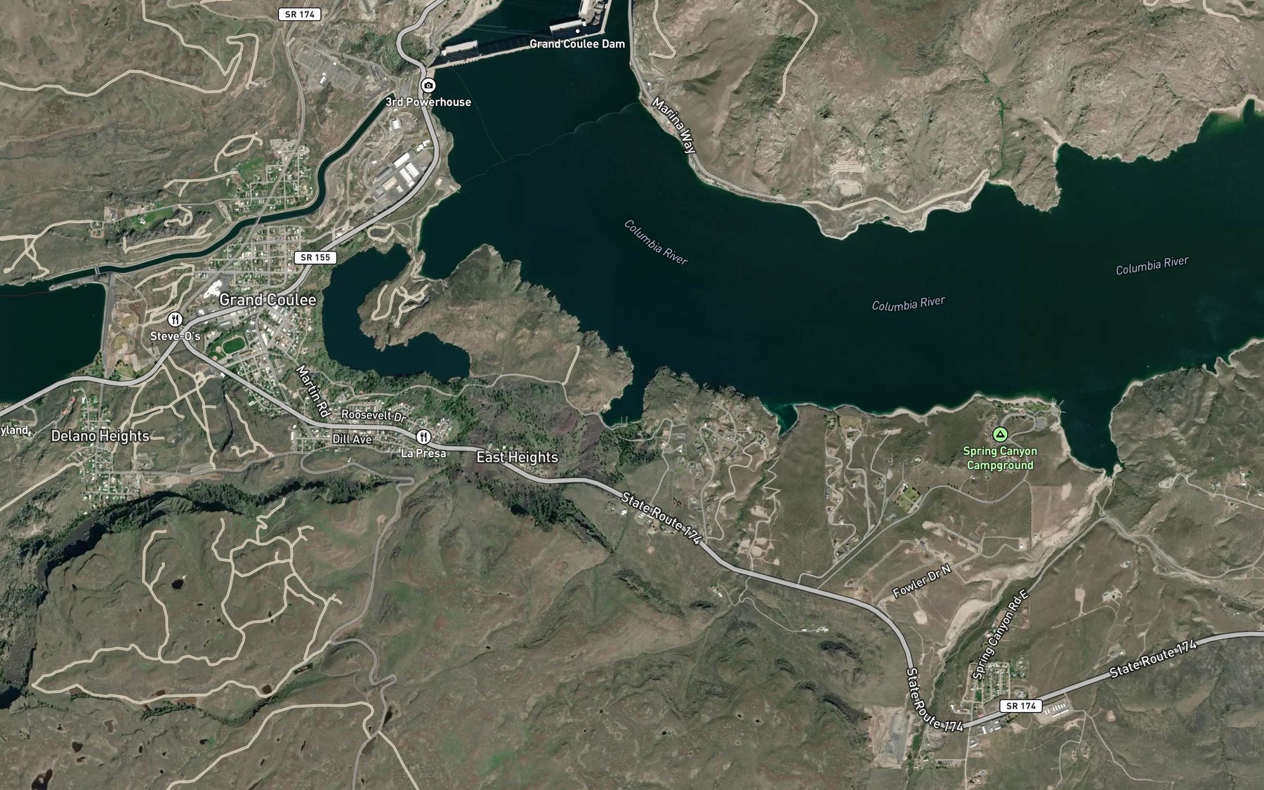 Satellite map of the Eden Harbor