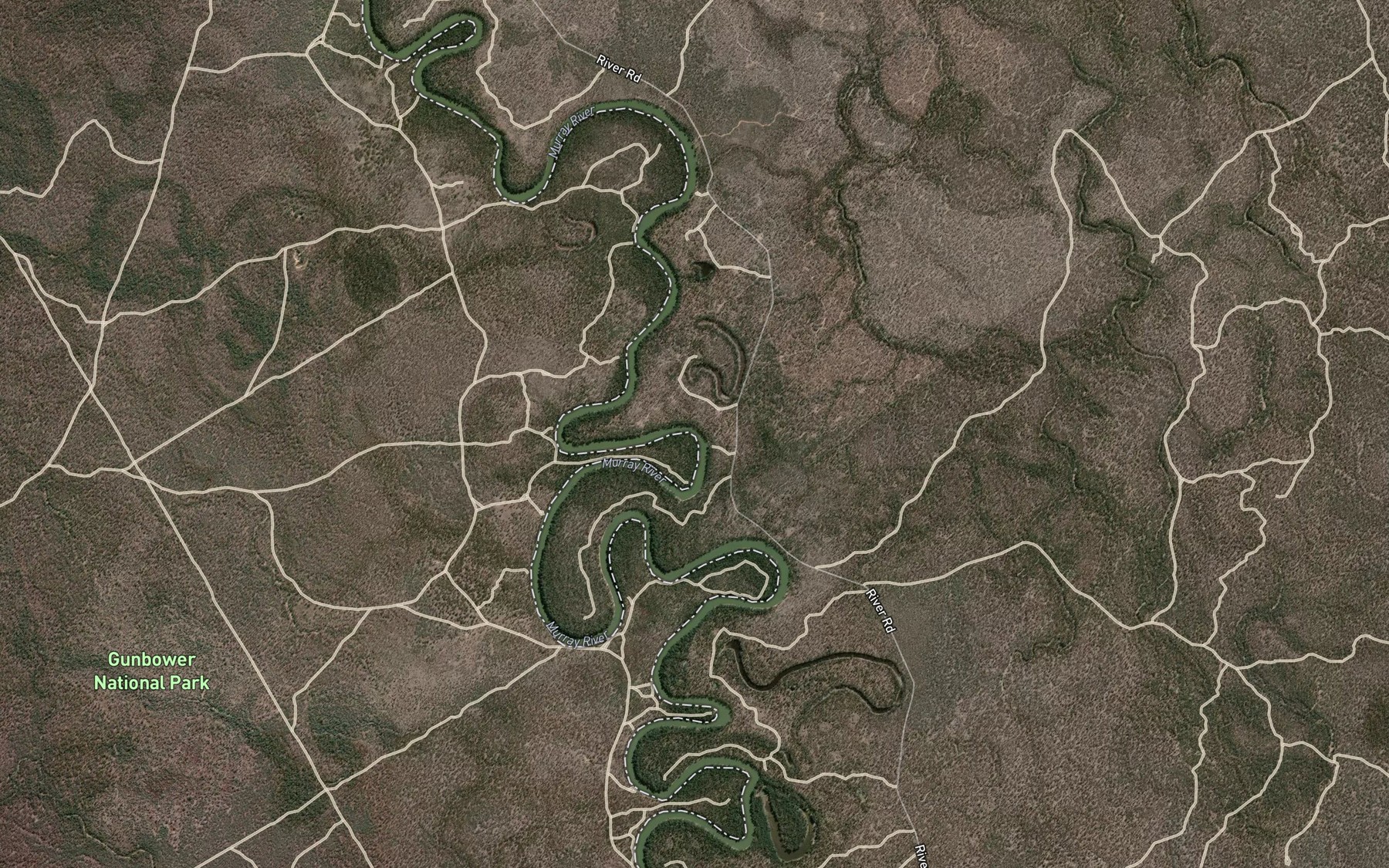 Satellite map of the Eighty Two Bend