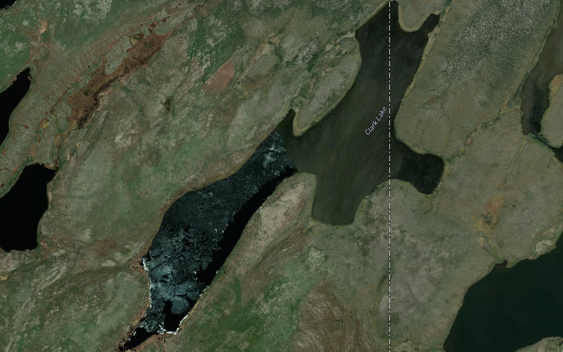 Satellite map of the Clark Lake