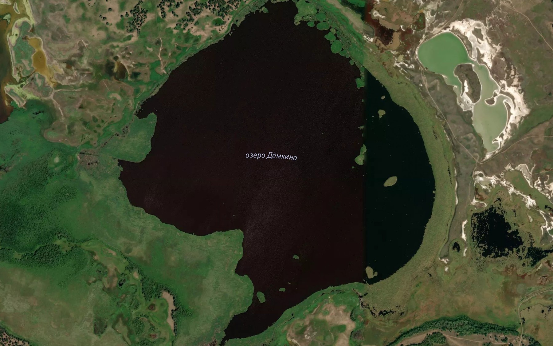 Satellite map of the Ozero Demkino