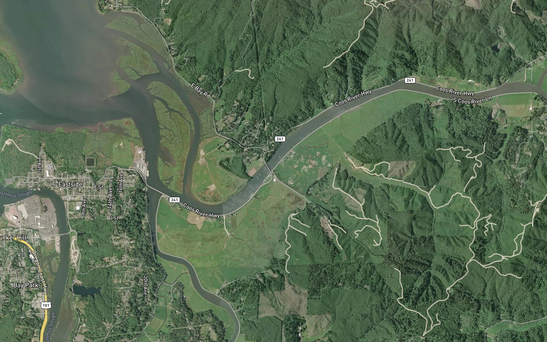 Satellite map of the Lillian Creek
