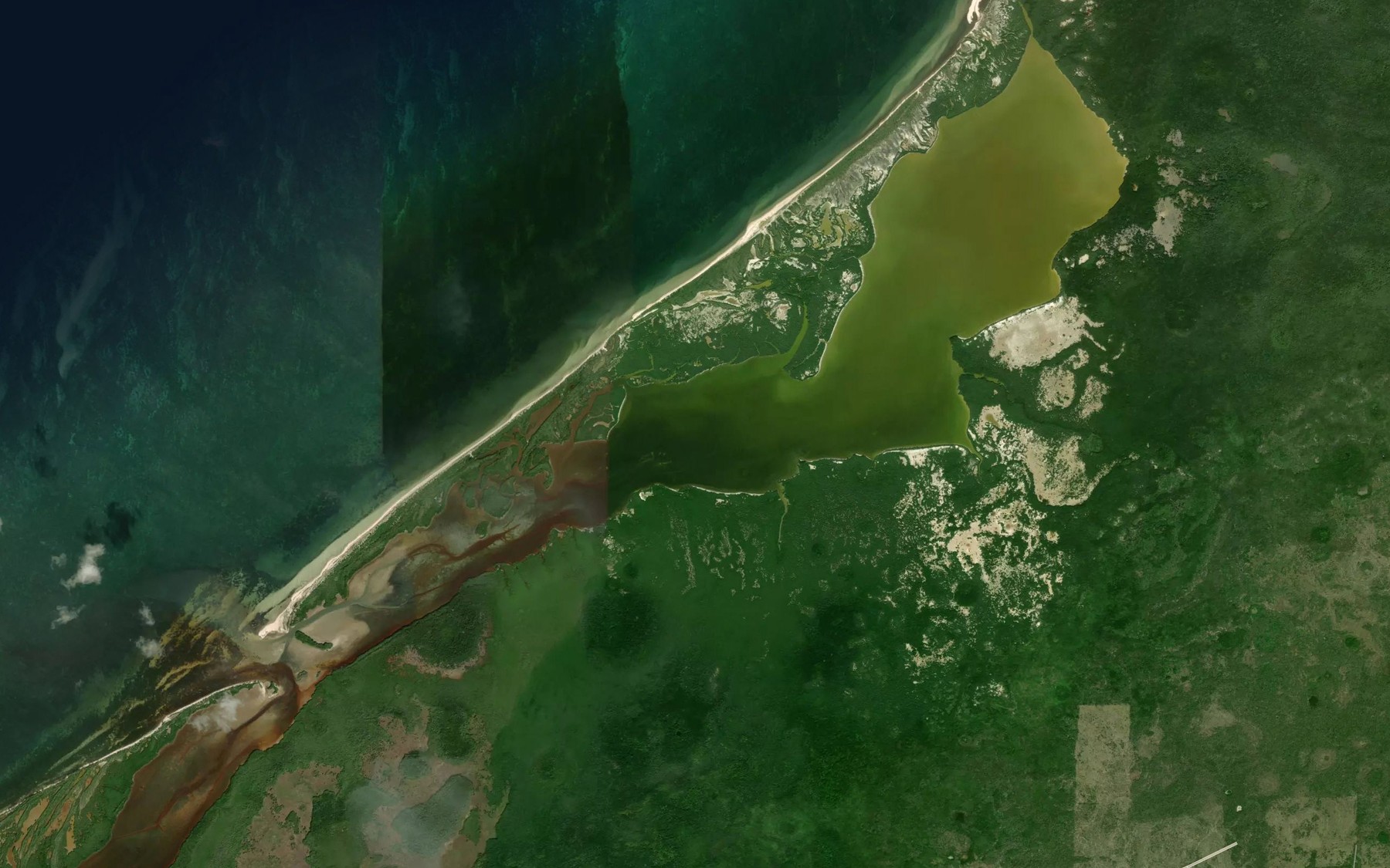 Satellite map of the Boca del Islote