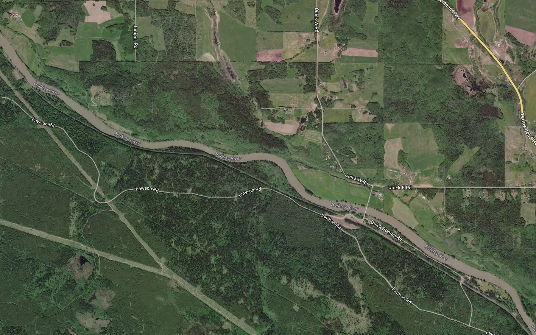 Satellite map of the Coffin Creek