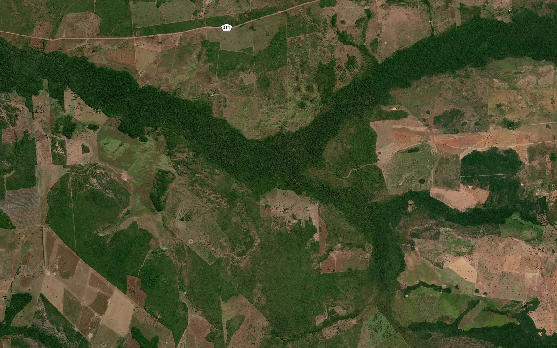 Satellite map of the Ribeirao Campeira