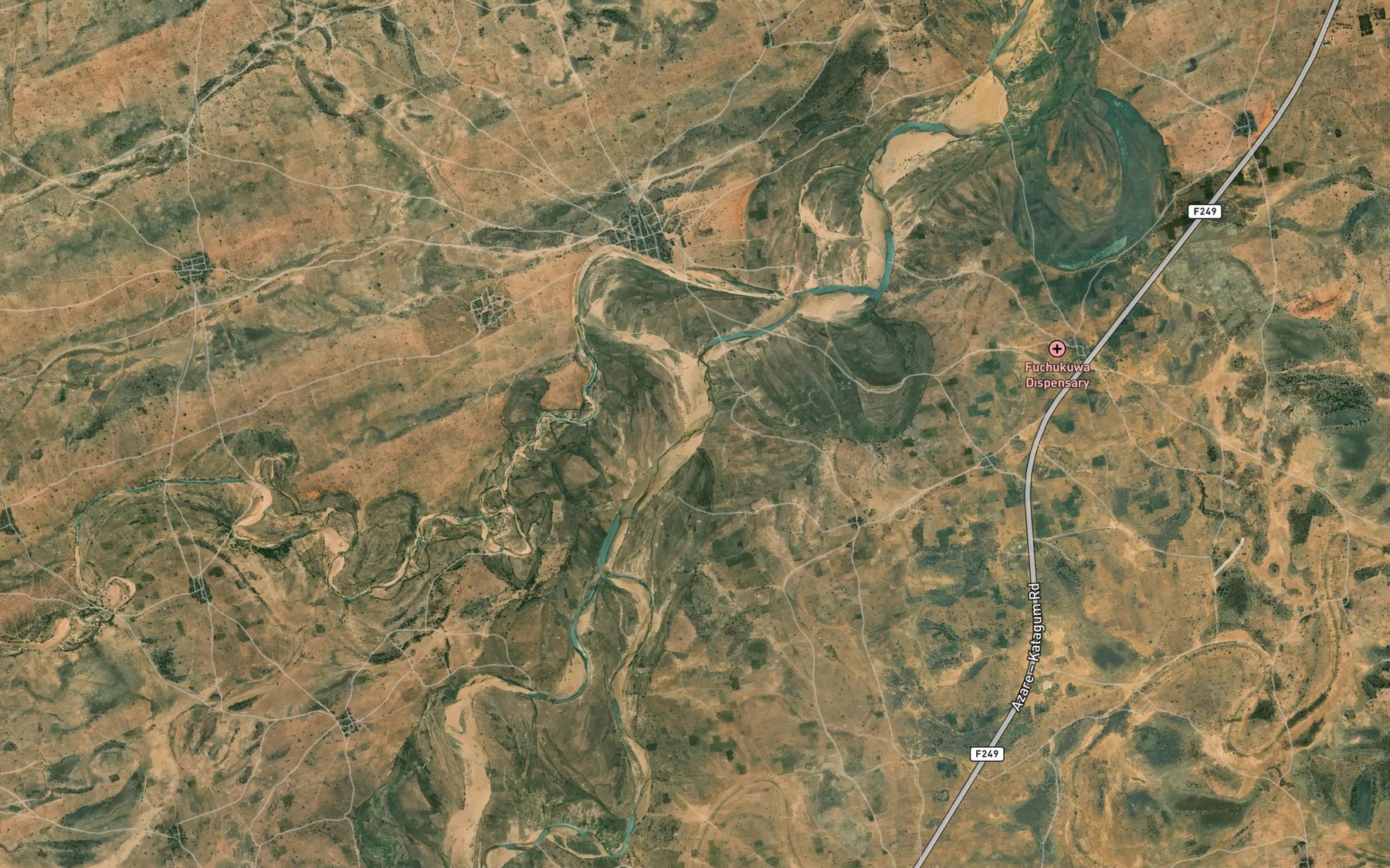 Satellite map of the River Jamaare