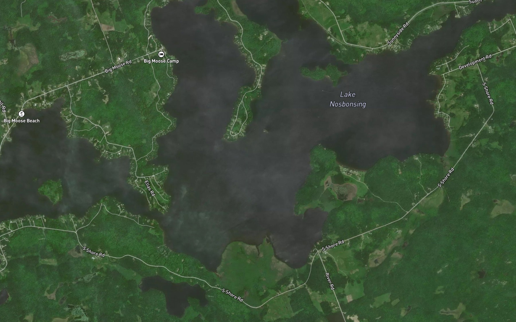 Satellite map of the Lake Nosbonsing