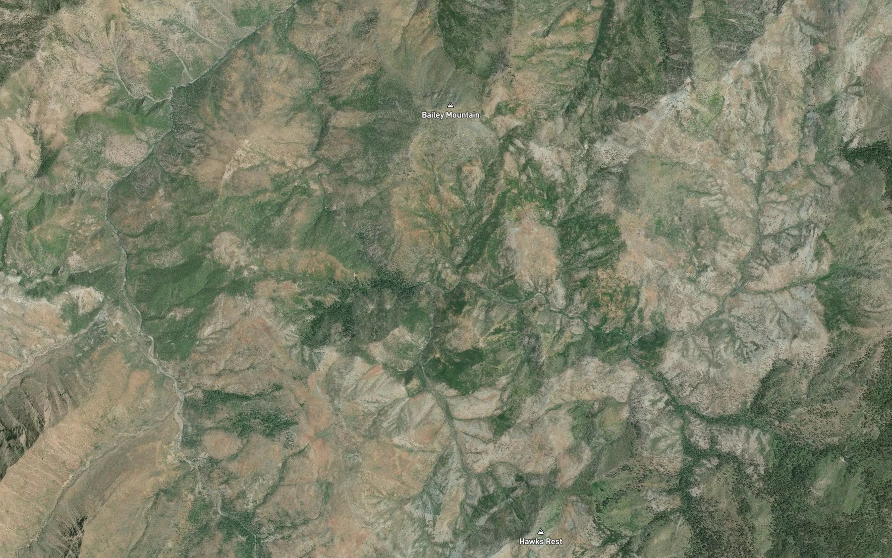 Satellite map of the Henry Creek