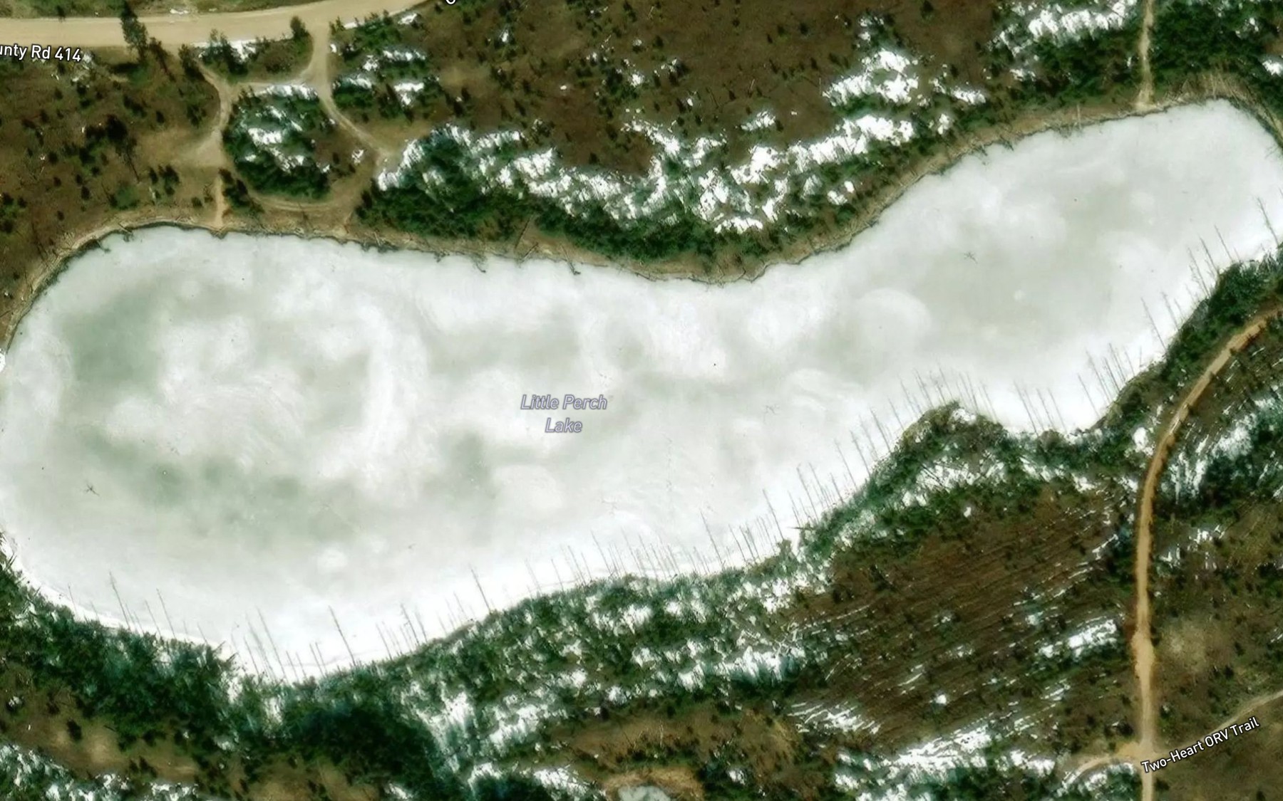 Satellite map of the Little Perch Lake