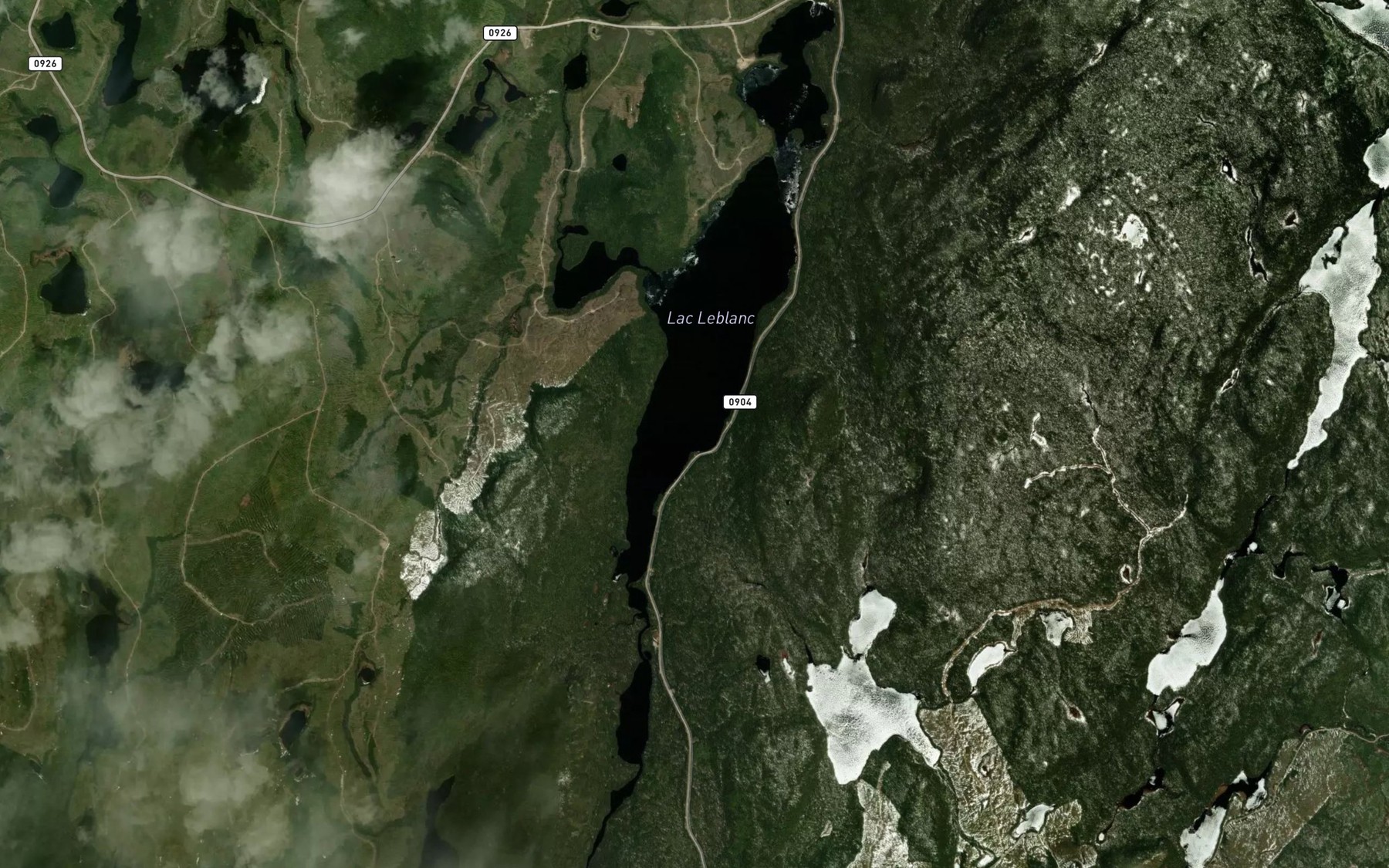 Satellite map of the Lac Leblanc