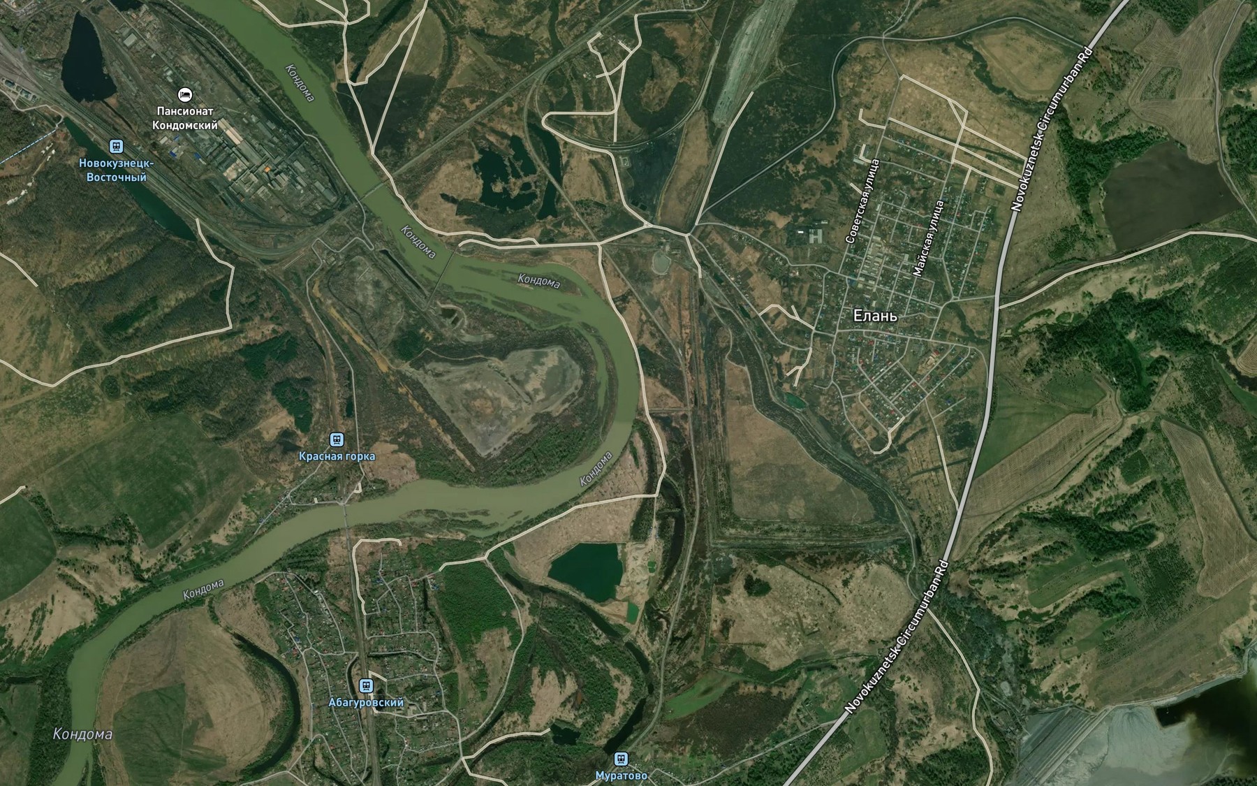 Satellite map of the Totygach