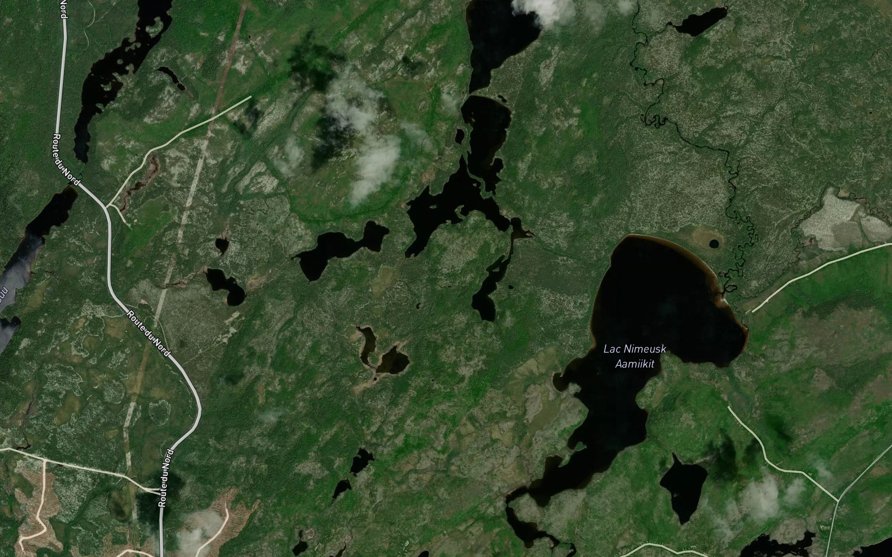 Satellite map of the Lacs Aatikameuk