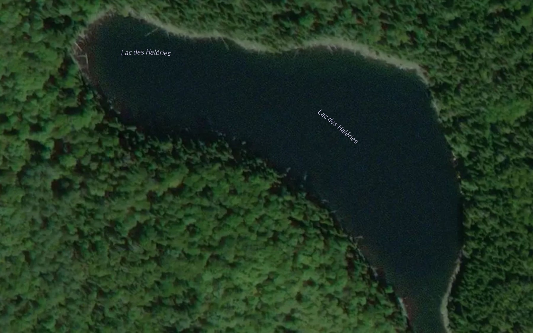 Satellite map of the Lac des Haleries