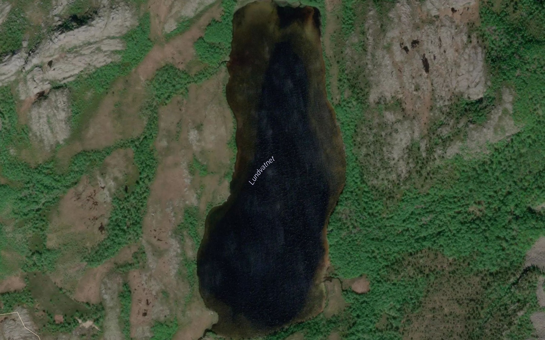 Satellite map of the Lundvatnet