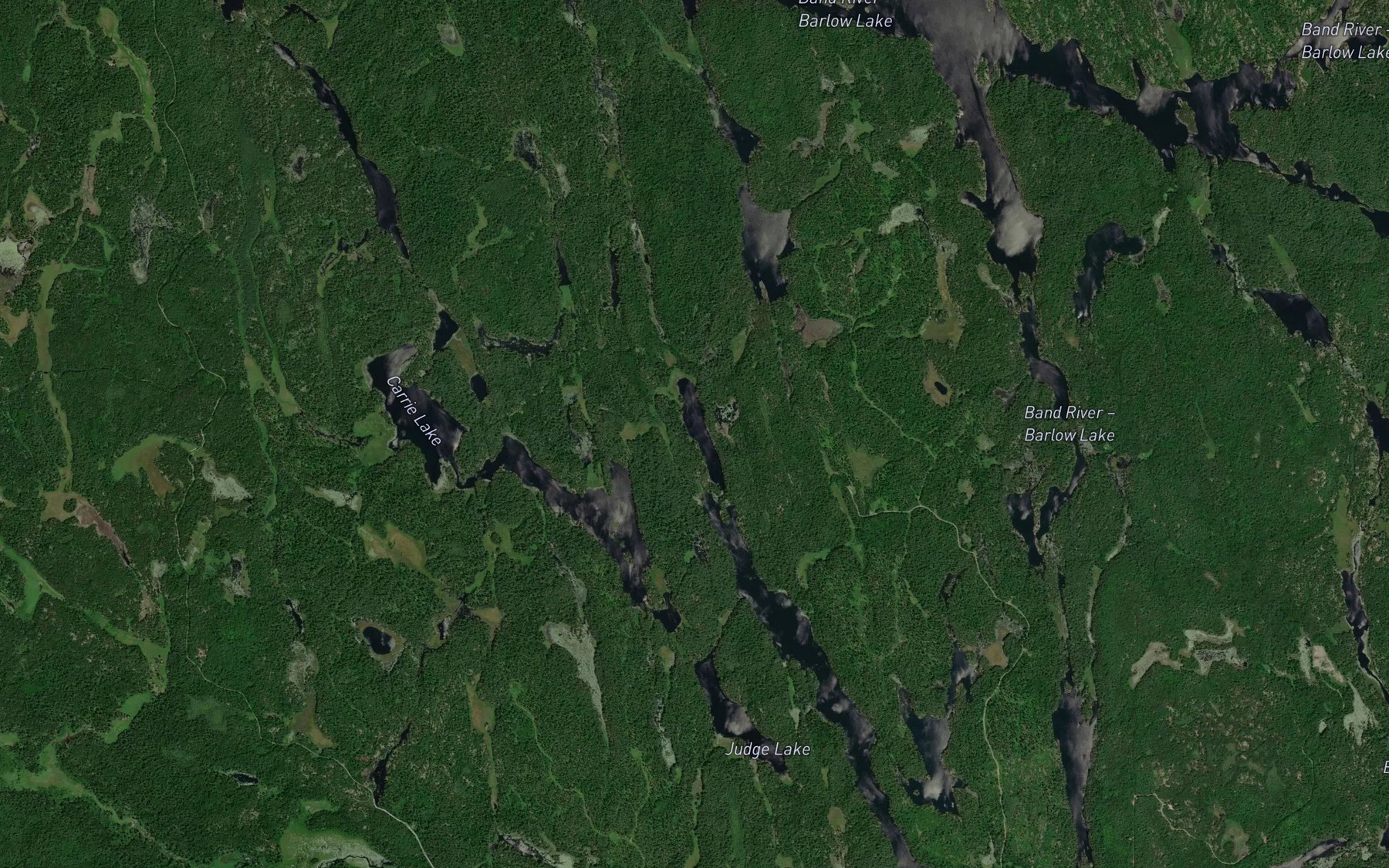 Satellite map of the Little Judge Lake